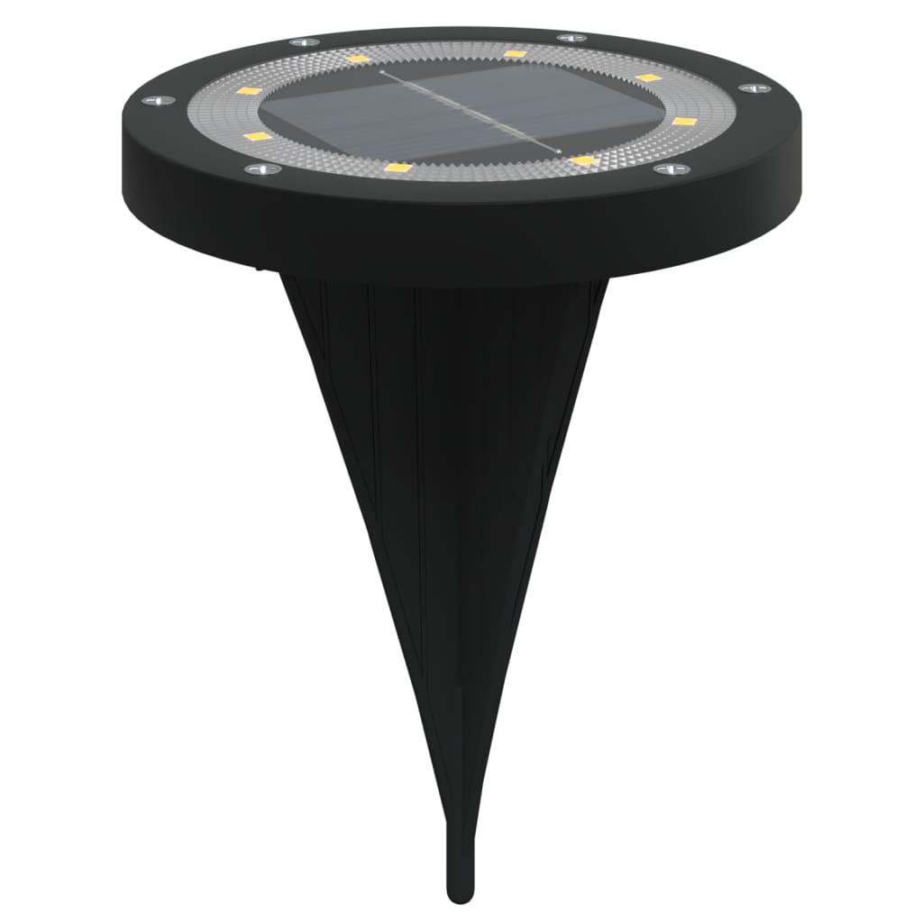 vidaXL Solarne lampki gruntowe, z kolcami, 4 szt., ciepłe białe