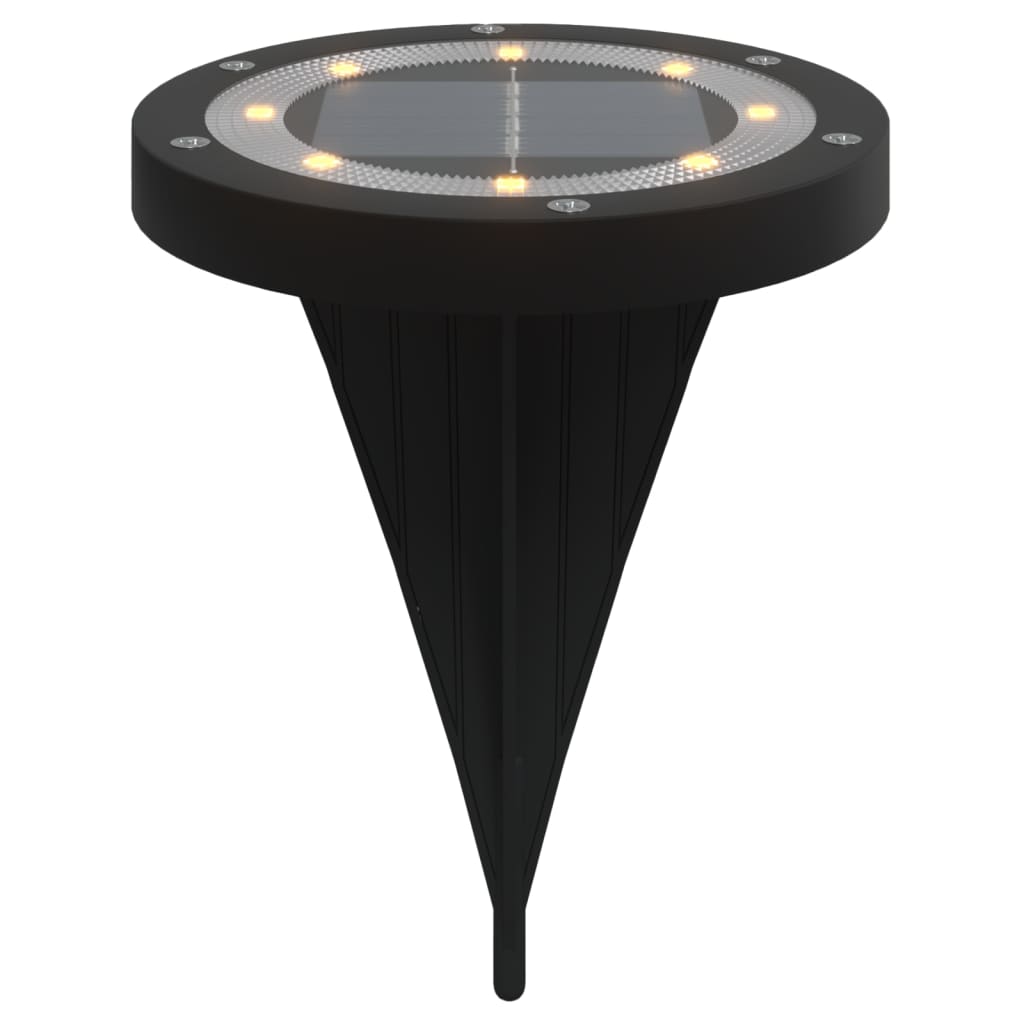 vidaXL Solarne lampki gruntowe, z kolcami, 12 szt., ciepłe białe