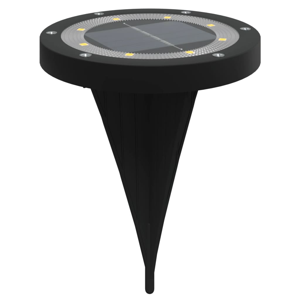 vidaXL Solarne lampki gruntowe, z kolcami, 12 szt., ciepłe białe