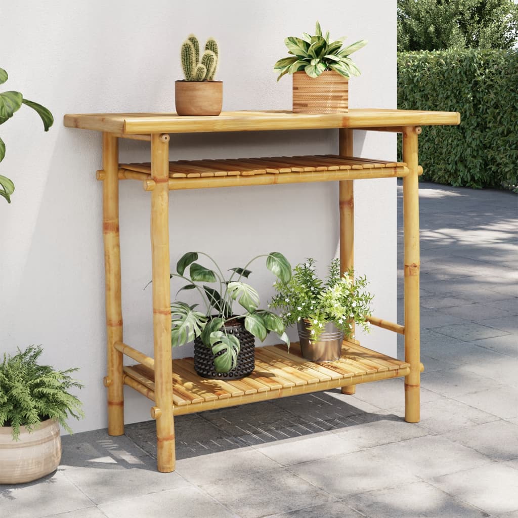 vidaXL Stolik konsolowy, 90x37x75 cm, bambusowy