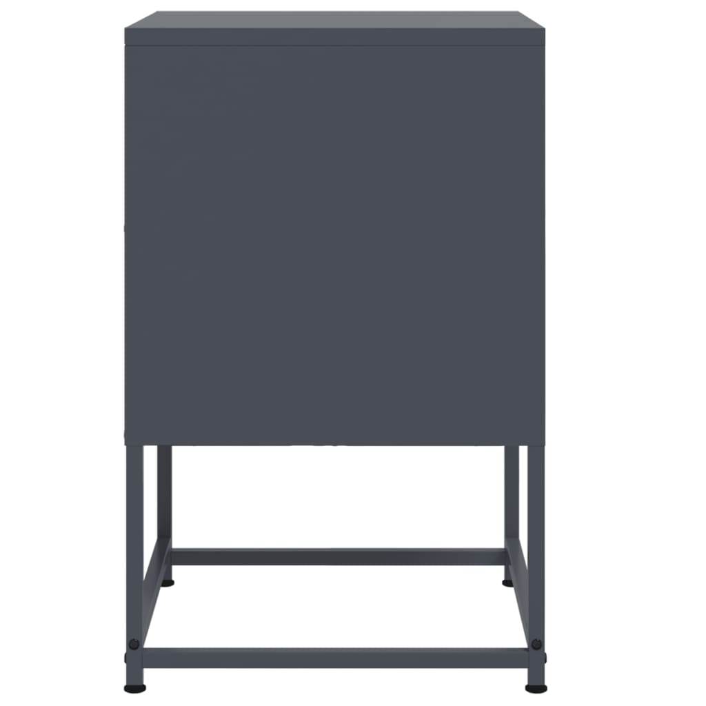 vidaXL Szafki nocne, 2 szt., antracytowe, 36x39x60,5 cm, stal