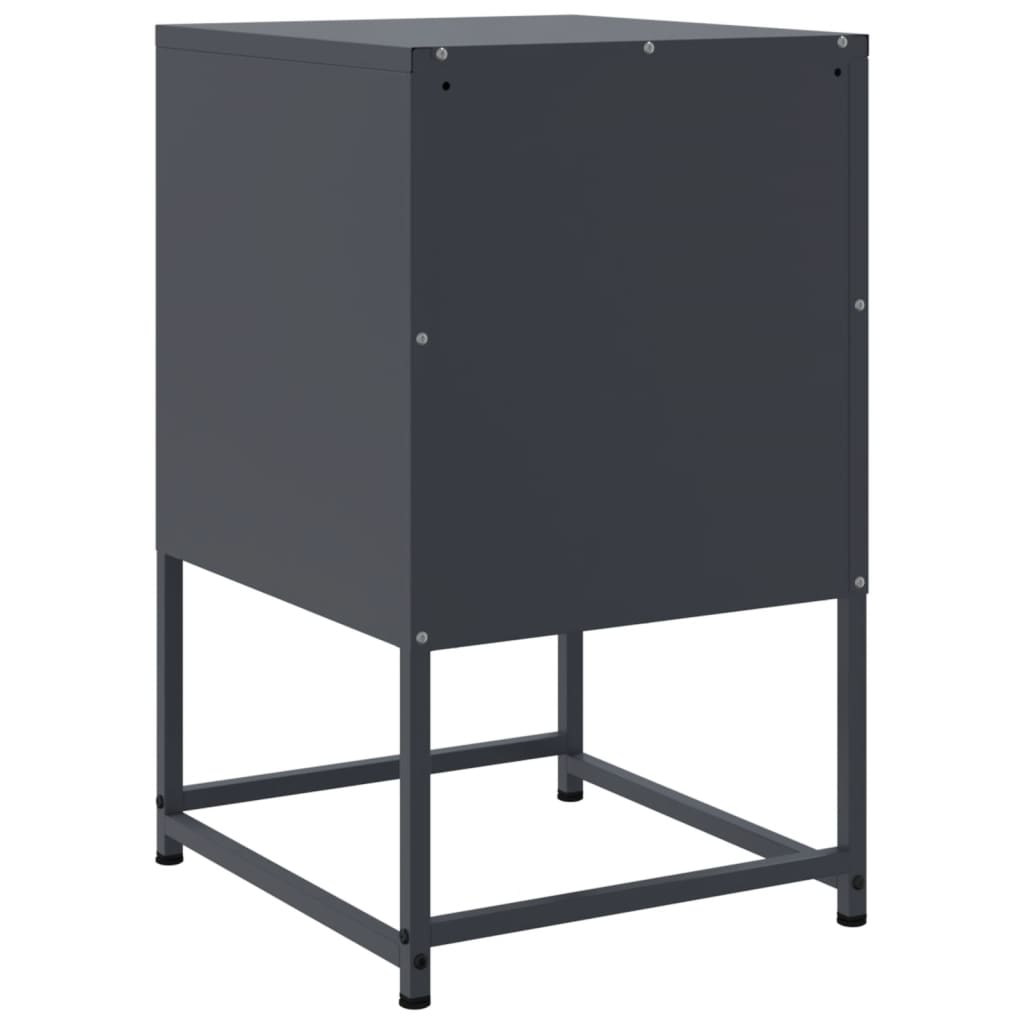 vidaXL Szafki nocne, 2 szt., antracytowe, 36x39x60,5 cm, stal