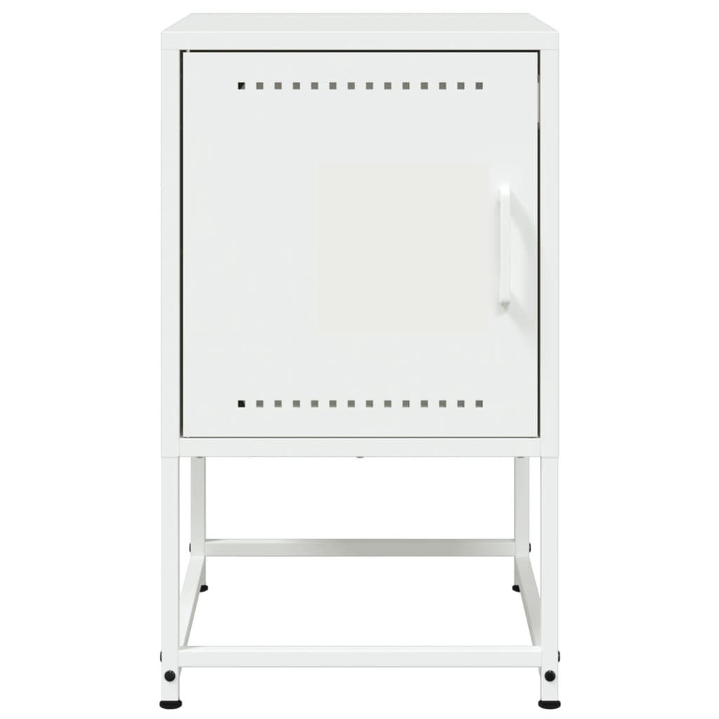 vidaXL Szafki nocne, 2 szt., białe, 36x39x60,5 cm, stal