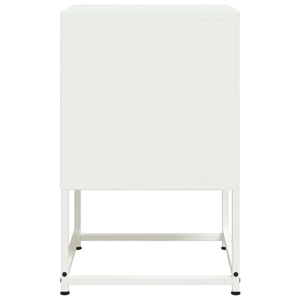 vidaXL Szafki nocne, 2 szt., białe, 36x39x60,5 cm, stal