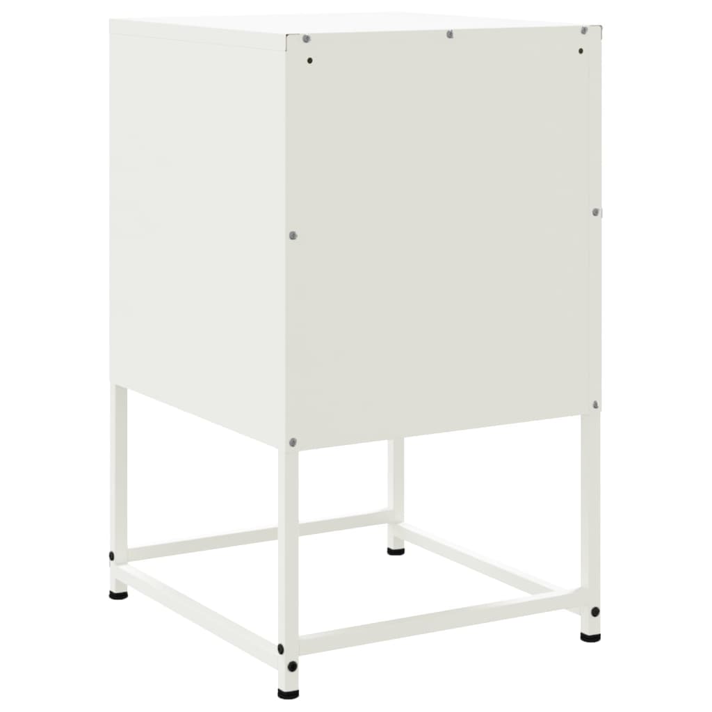 vidaXL Szafki nocne, 2 szt., białe, 36x39x60,5 cm, stal
