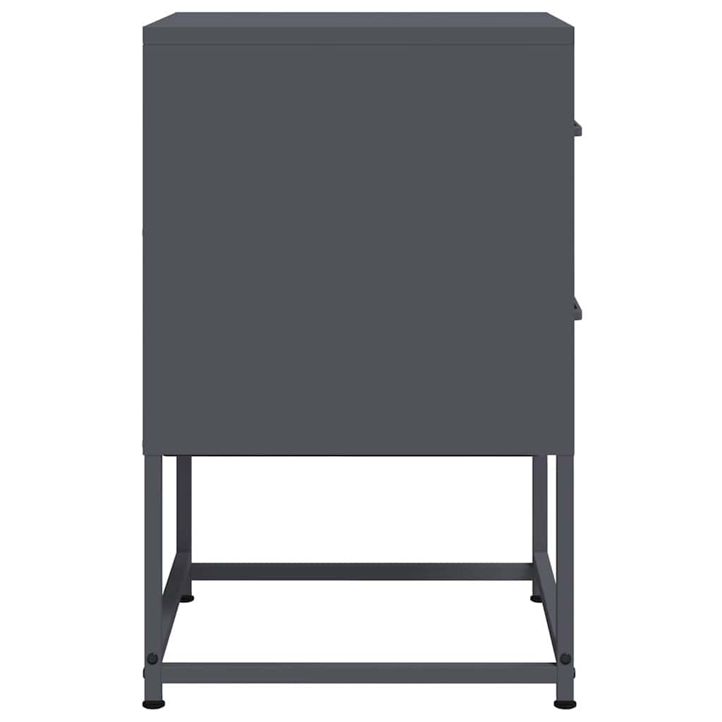 vidaXL Szafka nocna, antracytowa, 36x39x60,5 cm, stal