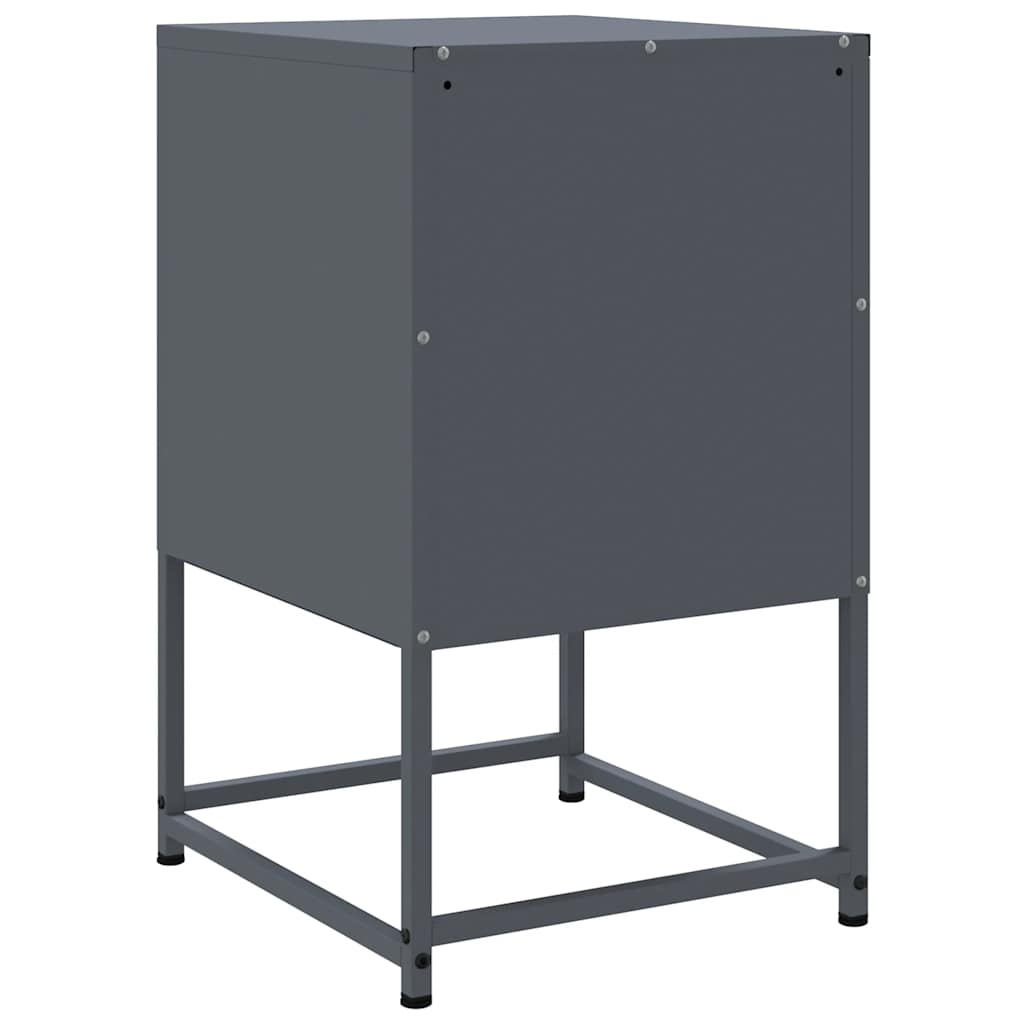 vidaXL Szafka nocna, antracytowa, 36x39x60,5 cm, stal
