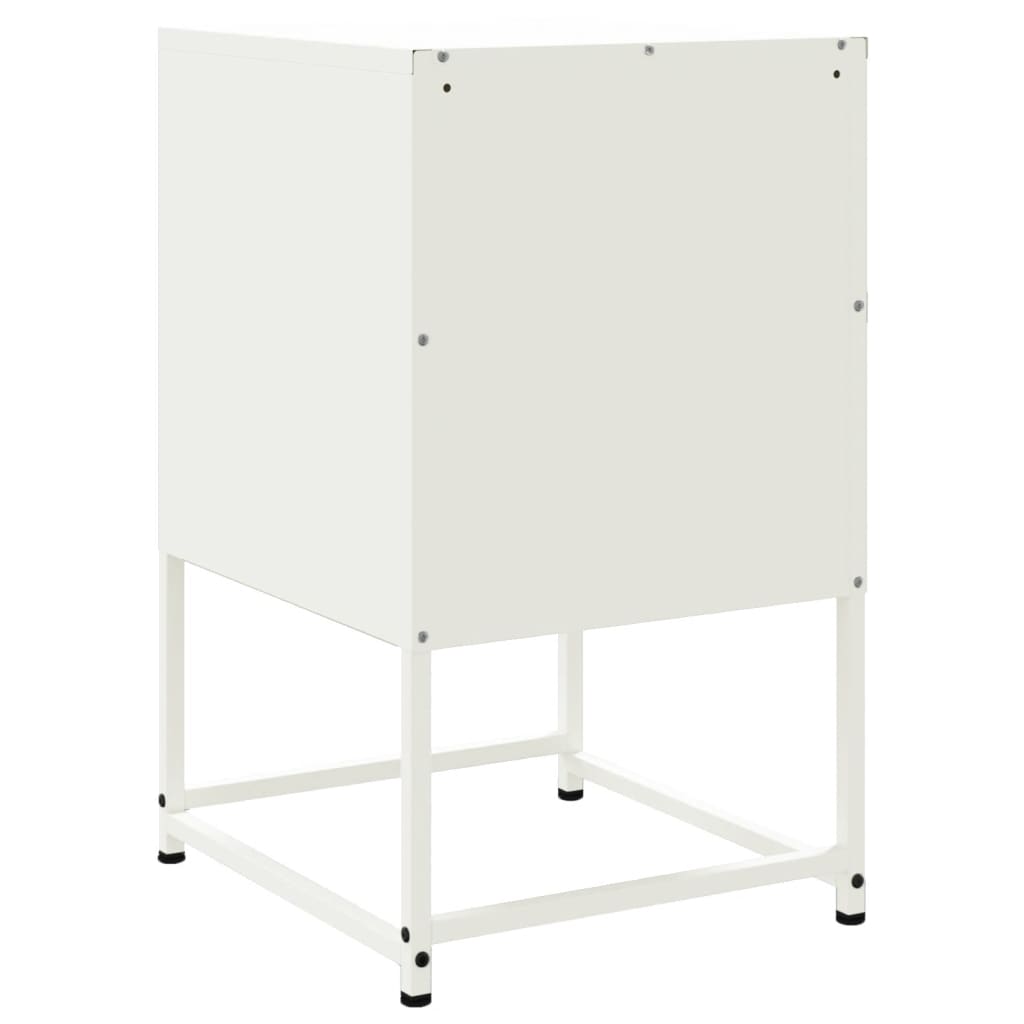 vidaXL Szafka nocna, biała, 36x39x60,5 cm, stal