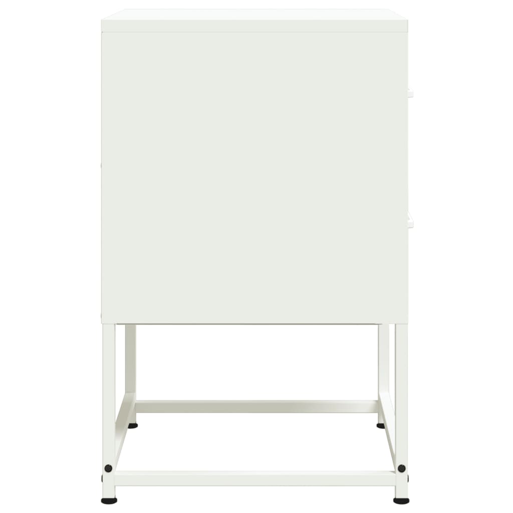 vidaXL Szafki nocne, 2 szt., białe, 36x39x60,5 cm, stal