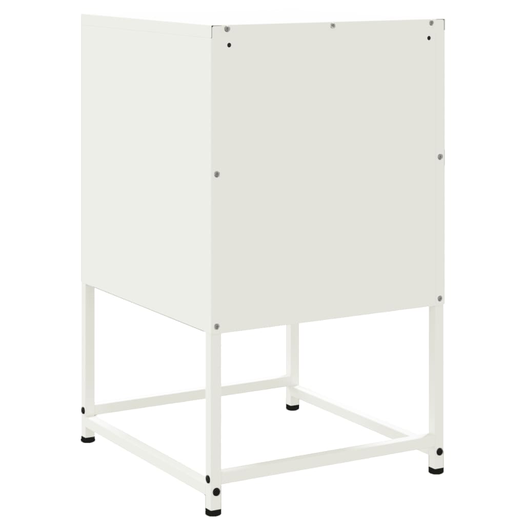 vidaXL Szafki nocne, 2 szt., białe, 36x39x60,5 cm, stal