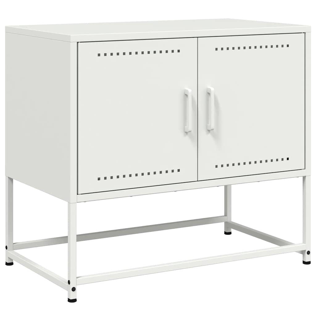 vidaXL Szafka pod telewizor, biała, 68,5x39x60,5 cm, stalowa