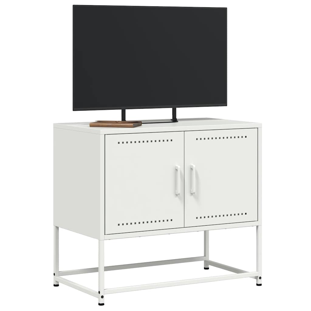 vidaXL Szafka pod telewizor, biała, 68,5x39x60,5 cm, stalowa