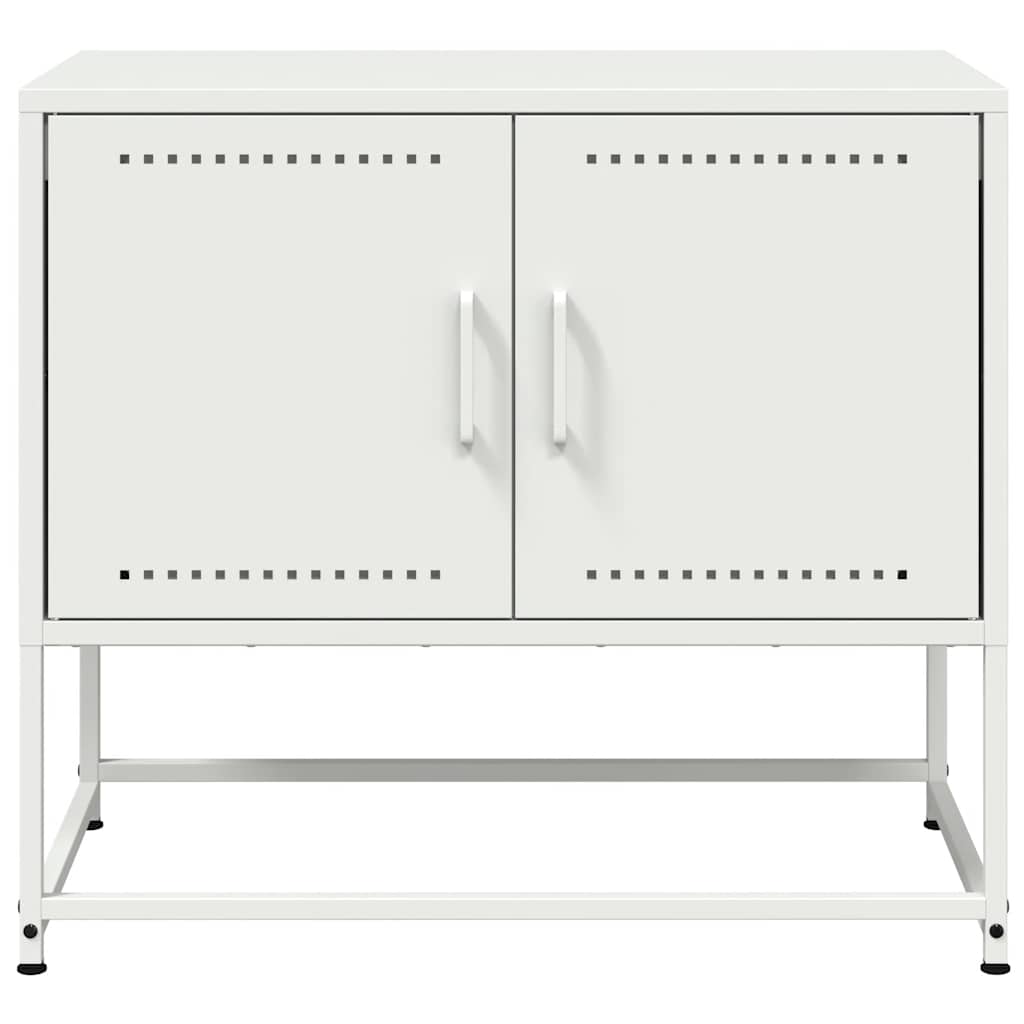 vidaXL Szafka pod telewizor, biała, 68,5x39x60,5 cm, stalowa