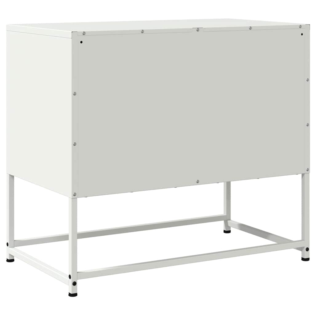 vidaXL Szafka pod telewizor, biała, 68,5x39x60,5 cm, stalowa