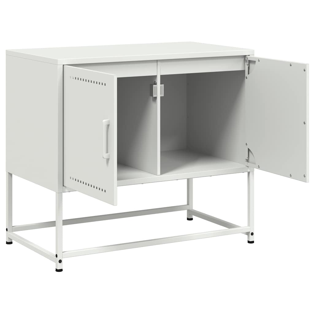 vidaXL Szafka pod telewizor, biała, 68,5x39x60,5 cm, stalowa