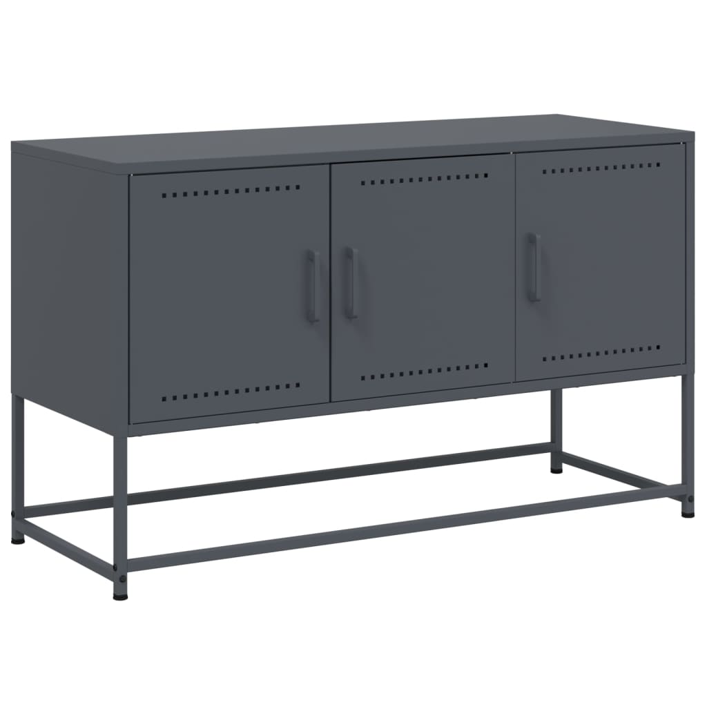 vidaXL Szafka pod telewizor, antracytowa, 100,5x39x60,5 cm, stalowa