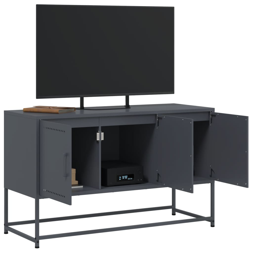 vidaXL Szafka pod telewizor, antracytowa, 100,5x39x60,5 cm, stalowa