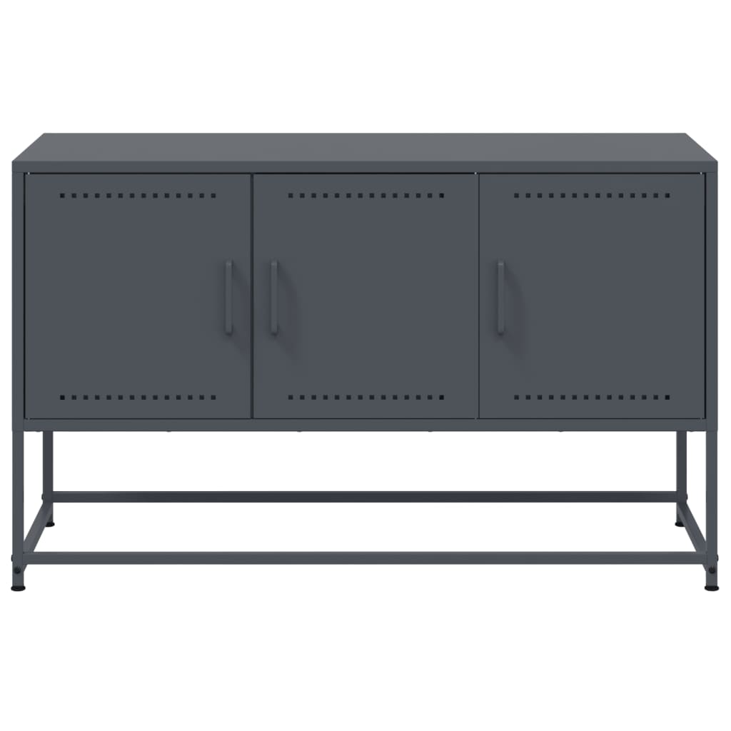vidaXL Szafka pod telewizor, antracytowa, 100,5x39x60,5 cm, stalowa