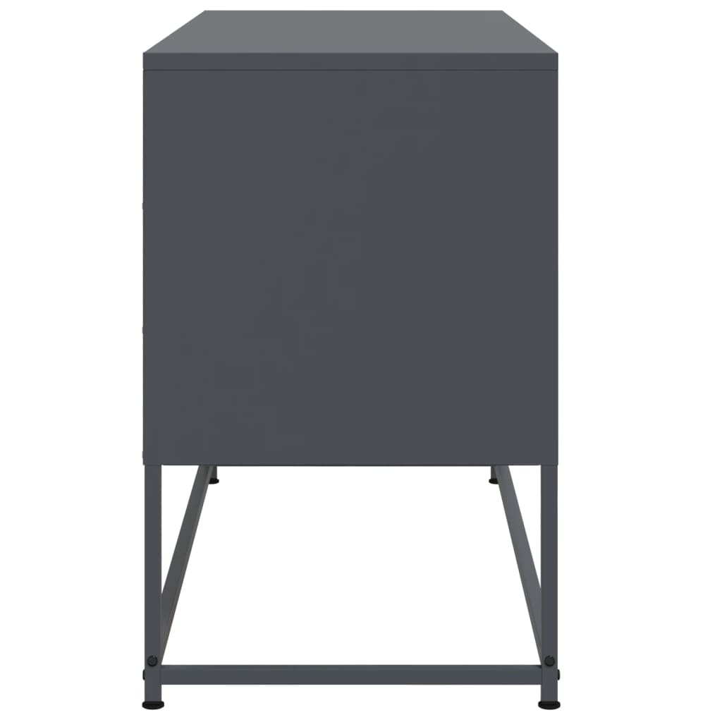 vidaXL Szafka pod telewizor, antracytowa, 100,5x39x60,5 cm, stalowa