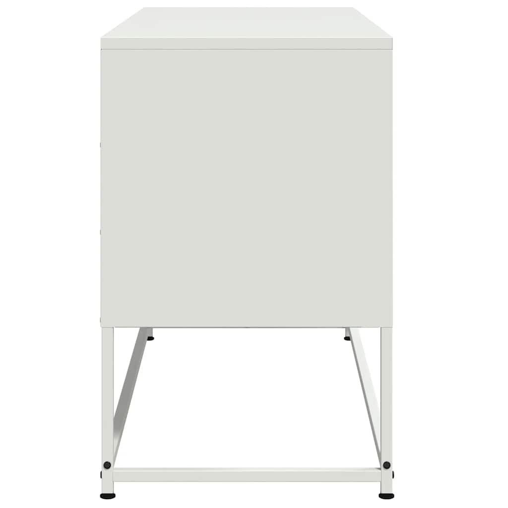vidaXL Szafka pod telewizor, biała, 100,5x39x60,5 cm, stalowa