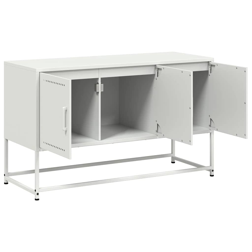 vidaXL Szafka pod telewizor, biała, 100,5x39x60,5 cm, stalowa