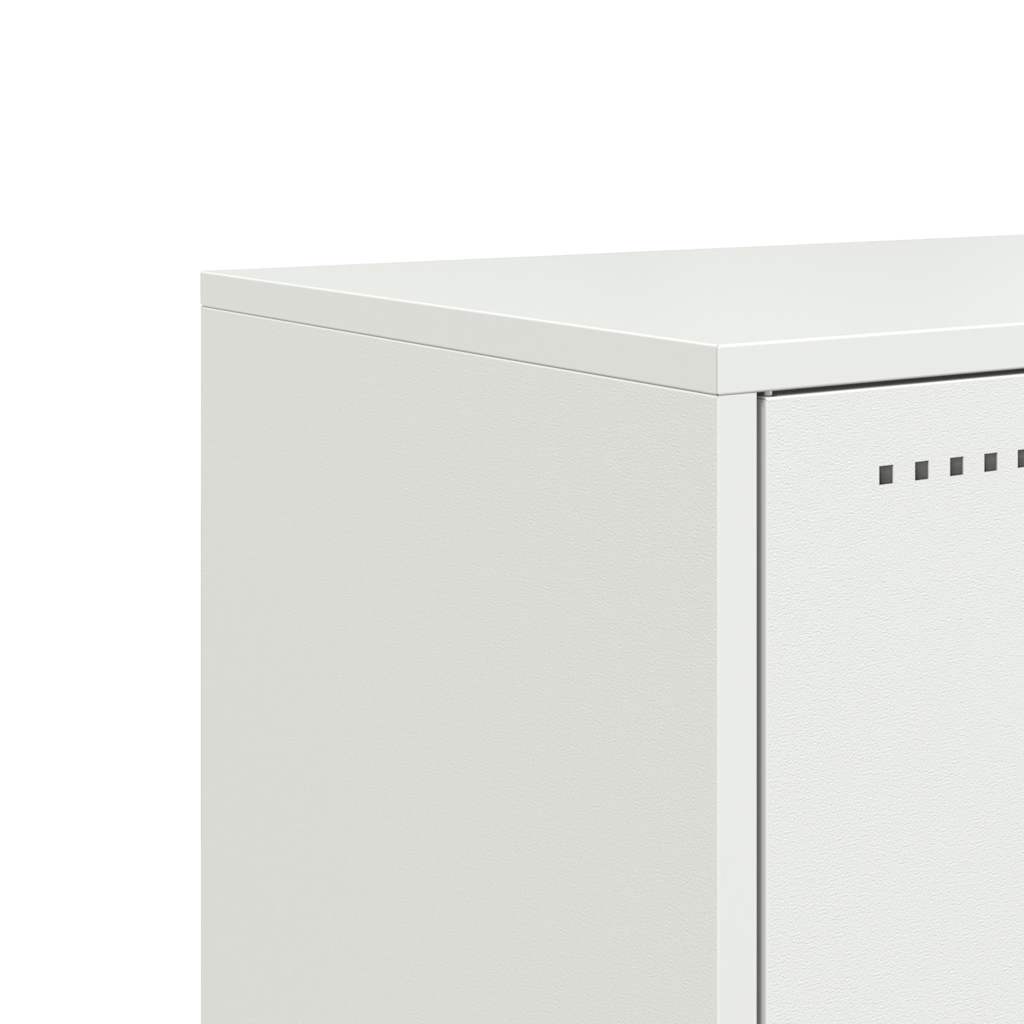 vidaXL Szafka pod telewizor, biała, 100,5x39x60,5 cm, stalowa