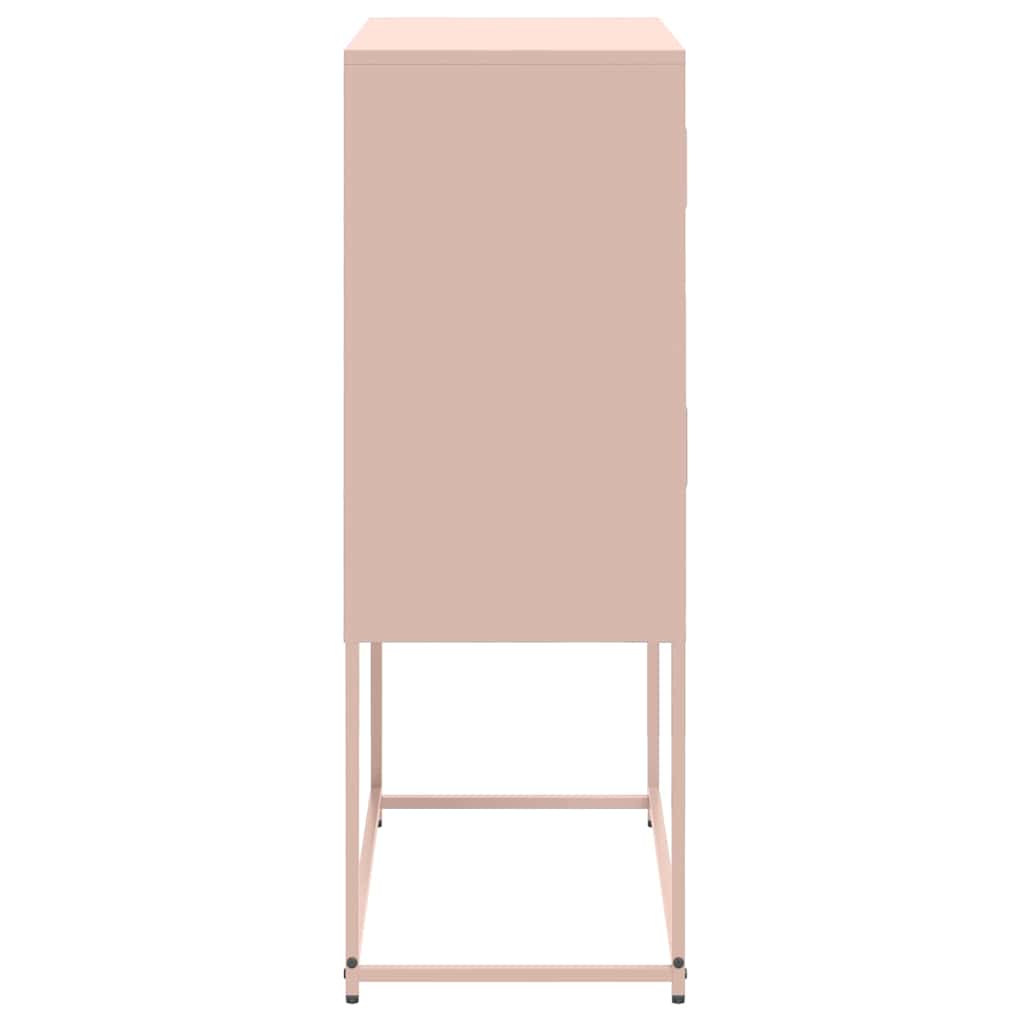 vidaXL Szafka, różowa, 68,5x38,5x107 cm, stal