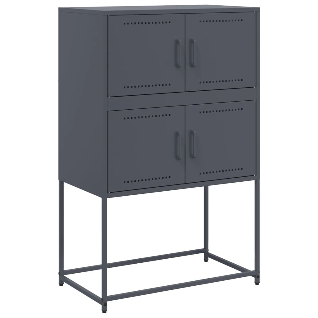 vidaXL Szafka, antracytowa, 68,5x38,5x107 cm, stal