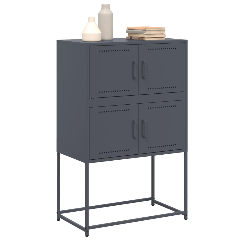 vidaXL Szafka, antracytowa, 68,5x38,5x107 cm, stal