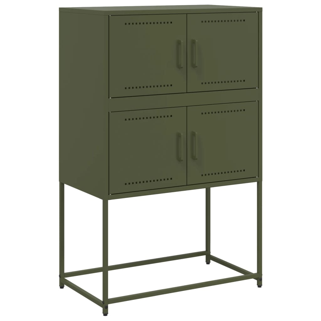 vidaXL Szafka, oliwkowa, 68,5x38,5x107 cm, stal
