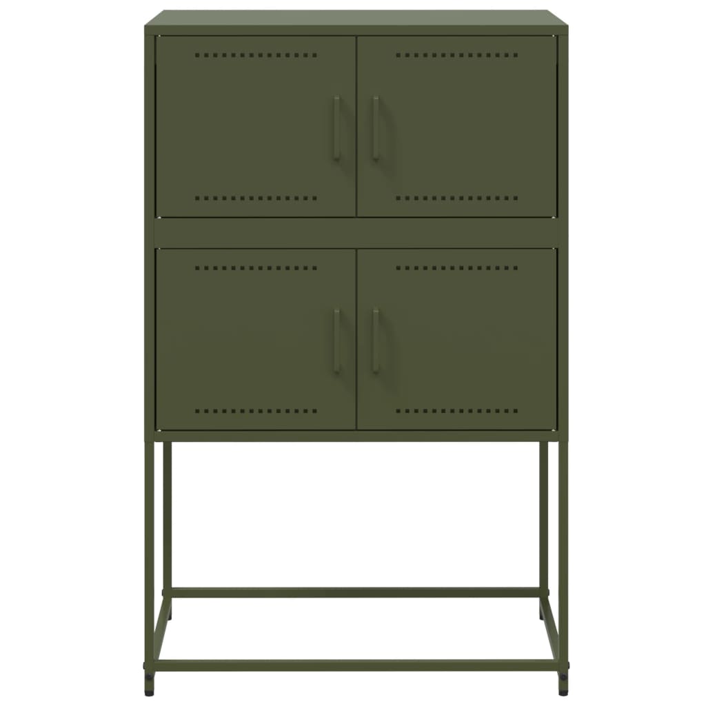 vidaXL Szafka, oliwkowa, 68,5x38,5x107 cm, stal