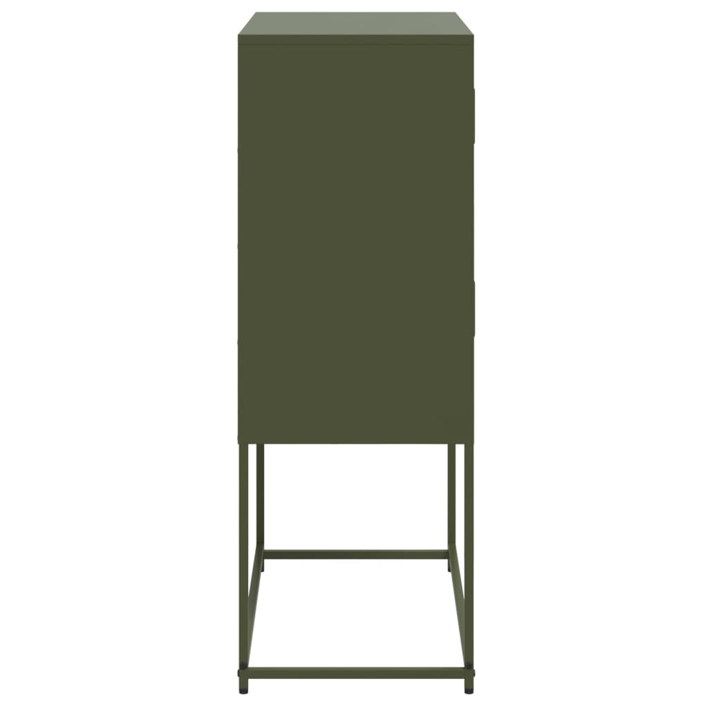 vidaXL Szafka, oliwkowa, 68,5x38,5x107 cm, stal