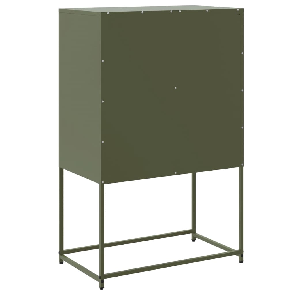vidaXL Szafka, oliwkowa, 68,5x38,5x107 cm, stal