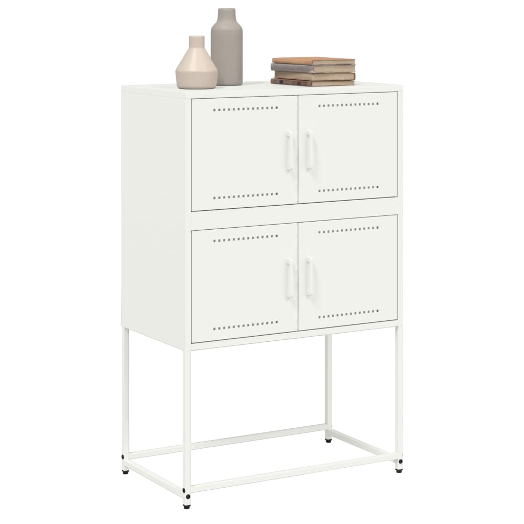 vidaXL Szafka, biała, 68,5x38,5x107 cm, stal