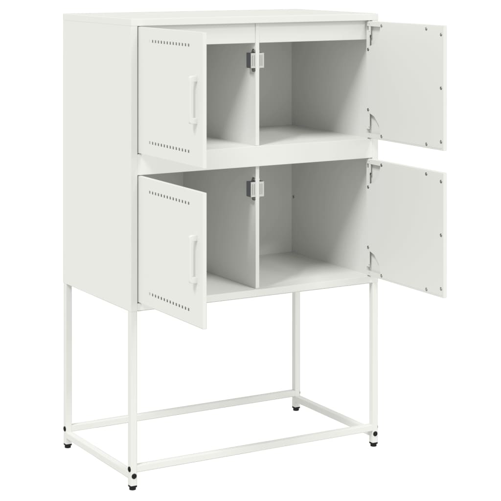 vidaXL Szafka, biała, 68,5x38,5x107 cm, stal
