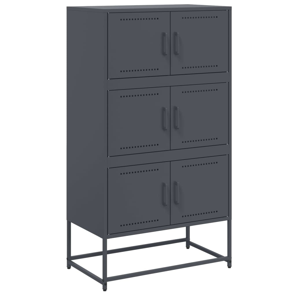 vidaXL Szafka, antracytowa, 68,5x38,5x123,5 cm, stal