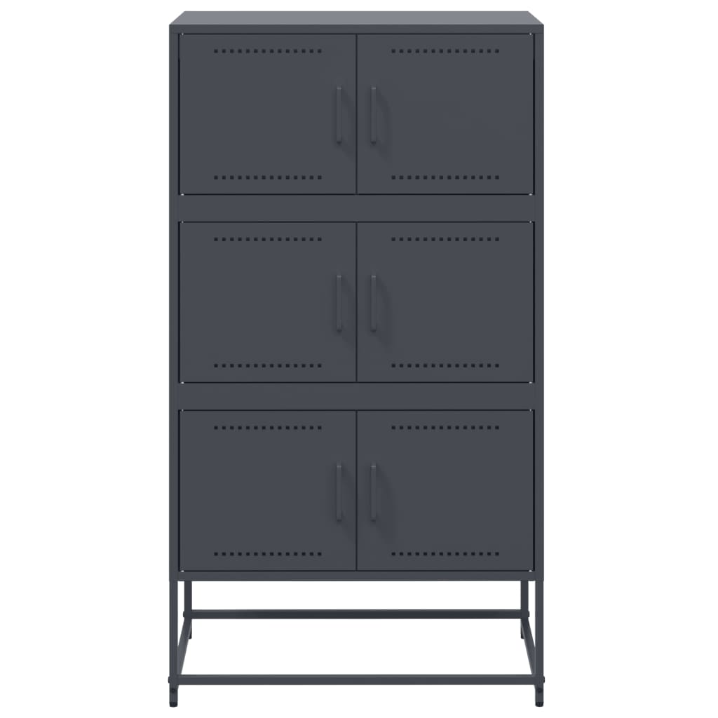 vidaXL Szafka, antracytowa, 68,5x38,5x123,5 cm, stal