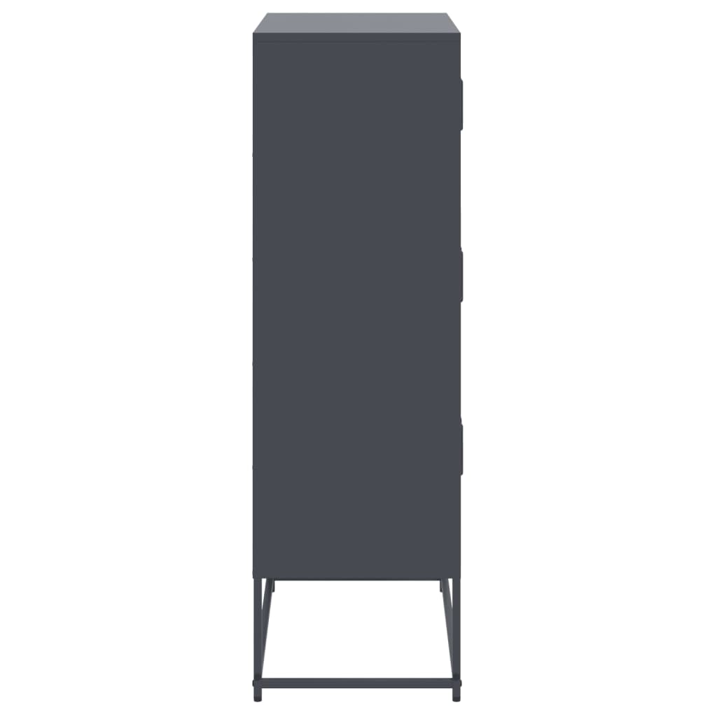 vidaXL Szafka, antracytowa, 68,5x38,5x123,5 cm, stal