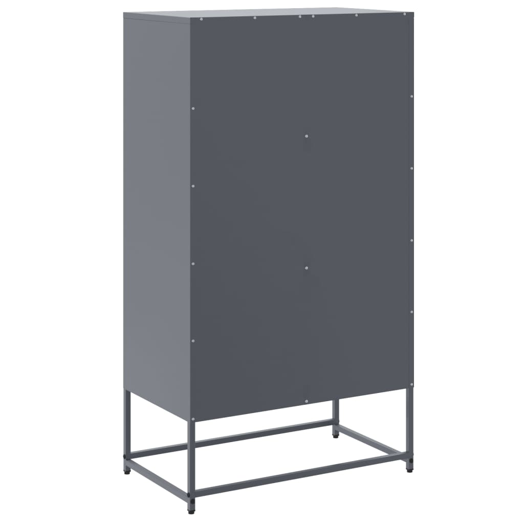 vidaXL Szafka, antracytowa, 68,5x38,5x123,5 cm, stal
