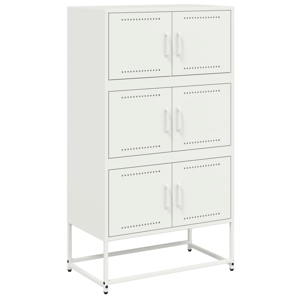 vidaXL Szafka, biała, 68,5x38,5x123,5 cm, stal