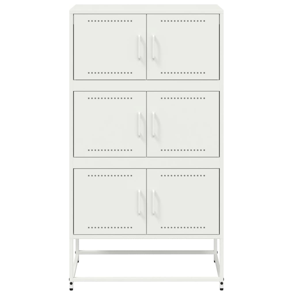 vidaXL Szafka, biała, 68,5x38,5x123,5 cm, stal