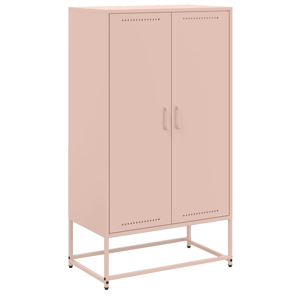 vidaXL Szafka, różowa, 68,5x38,5x123,5 cm, stal