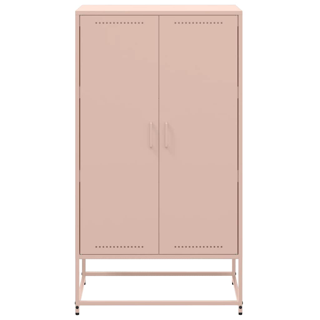 vidaXL Szafka, różowa, 68,5x38,5x123,5 cm, stal
