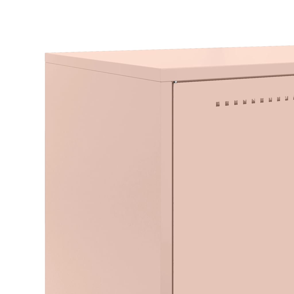 vidaXL Szafka, różowa, 68,5x38,5x123,5 cm, stal