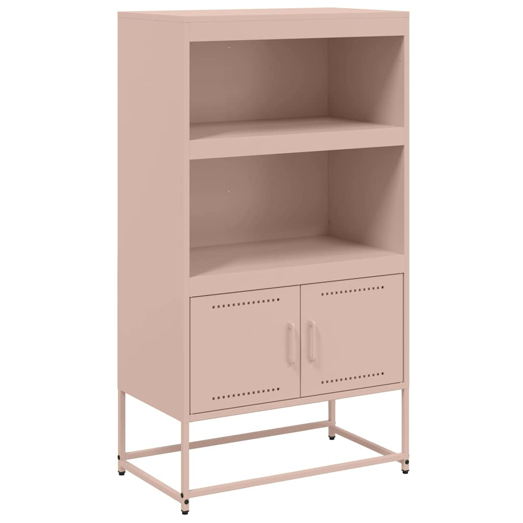 vidaXL Szafka, różowa, 68,5x38,5x123,5 cm, stal