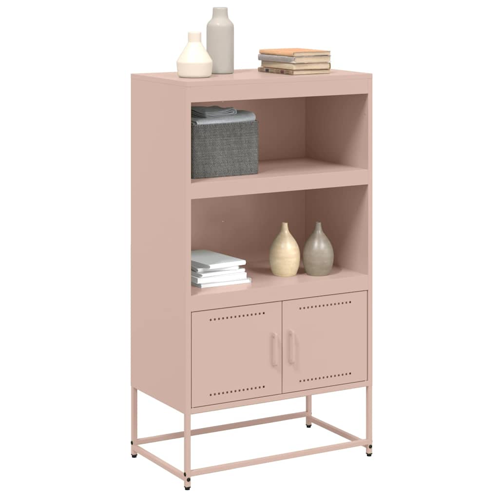 vidaXL Szafka, różowa, 68,5x38,5x123,5 cm, stal