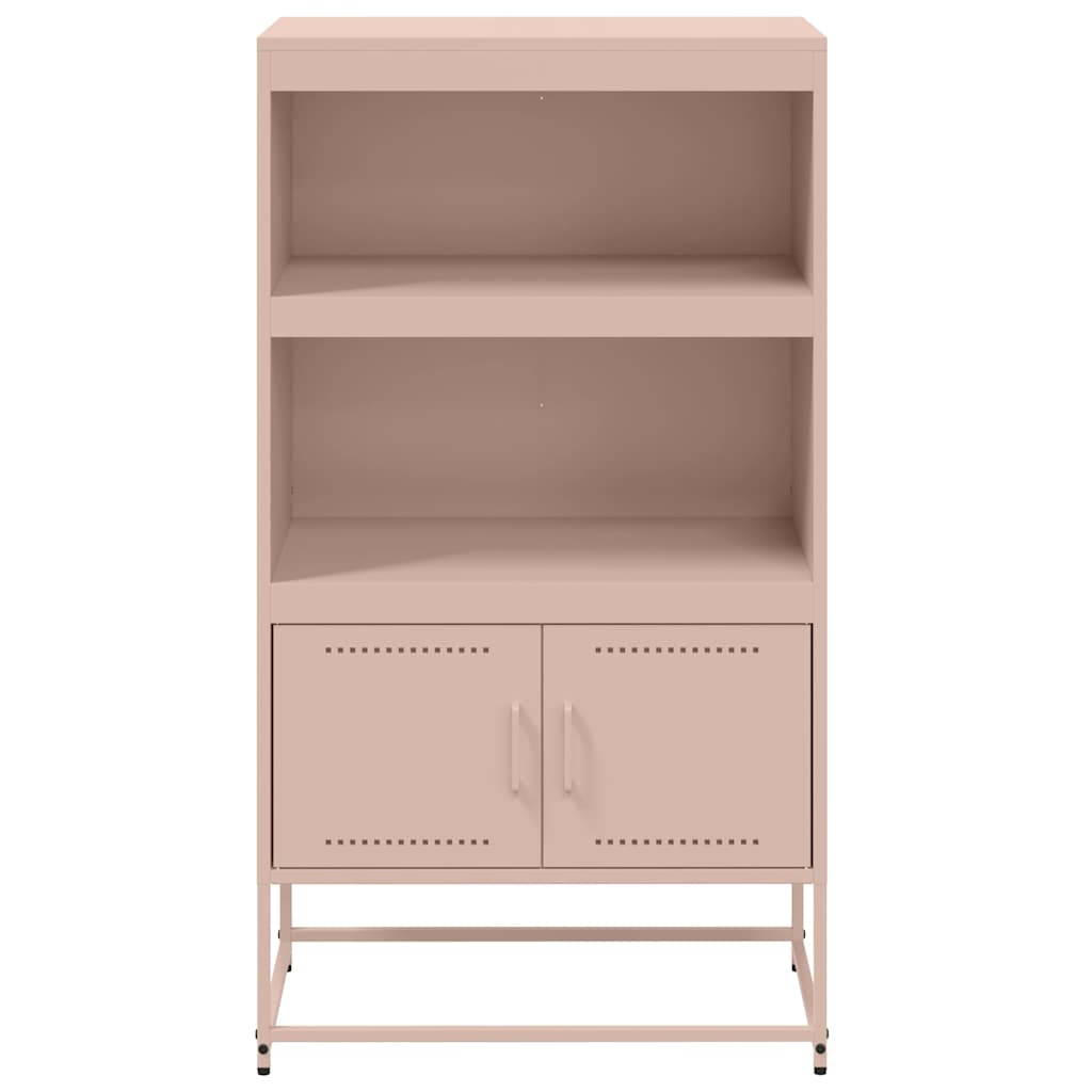 vidaXL Szafka, różowa, 68,5x38,5x123,5 cm, stal