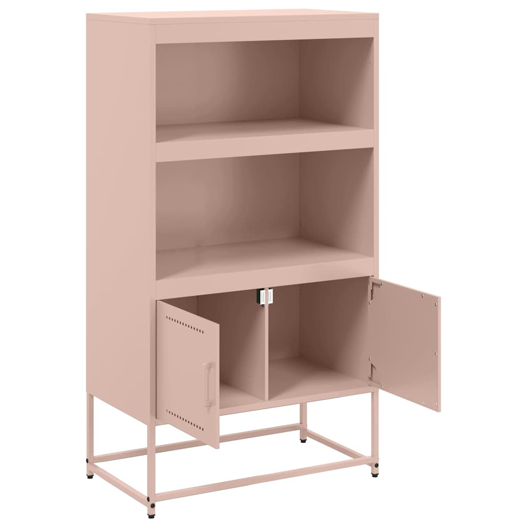 vidaXL Szafka, różowa, 68,5x38,5x123,5 cm, stal
