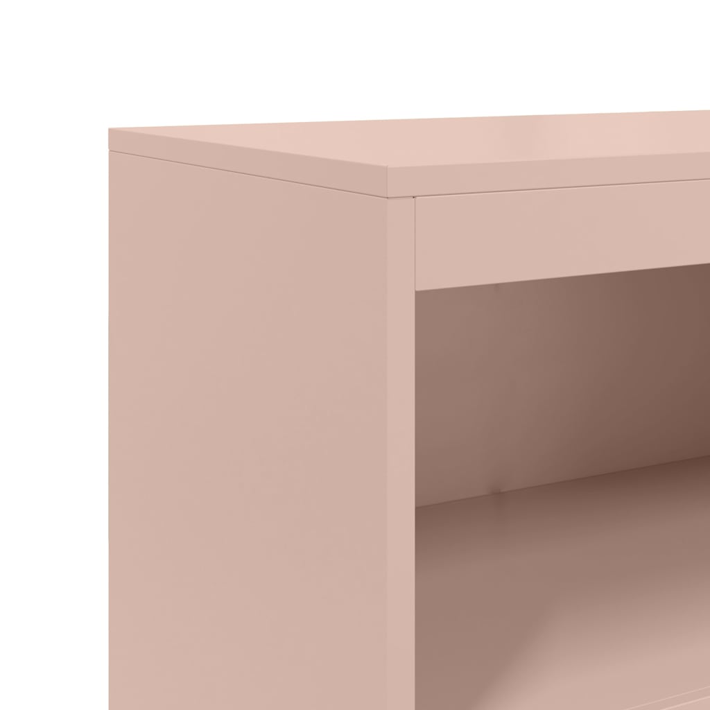 vidaXL Szafka, różowa, 68,5x38,5x123,5 cm, stal