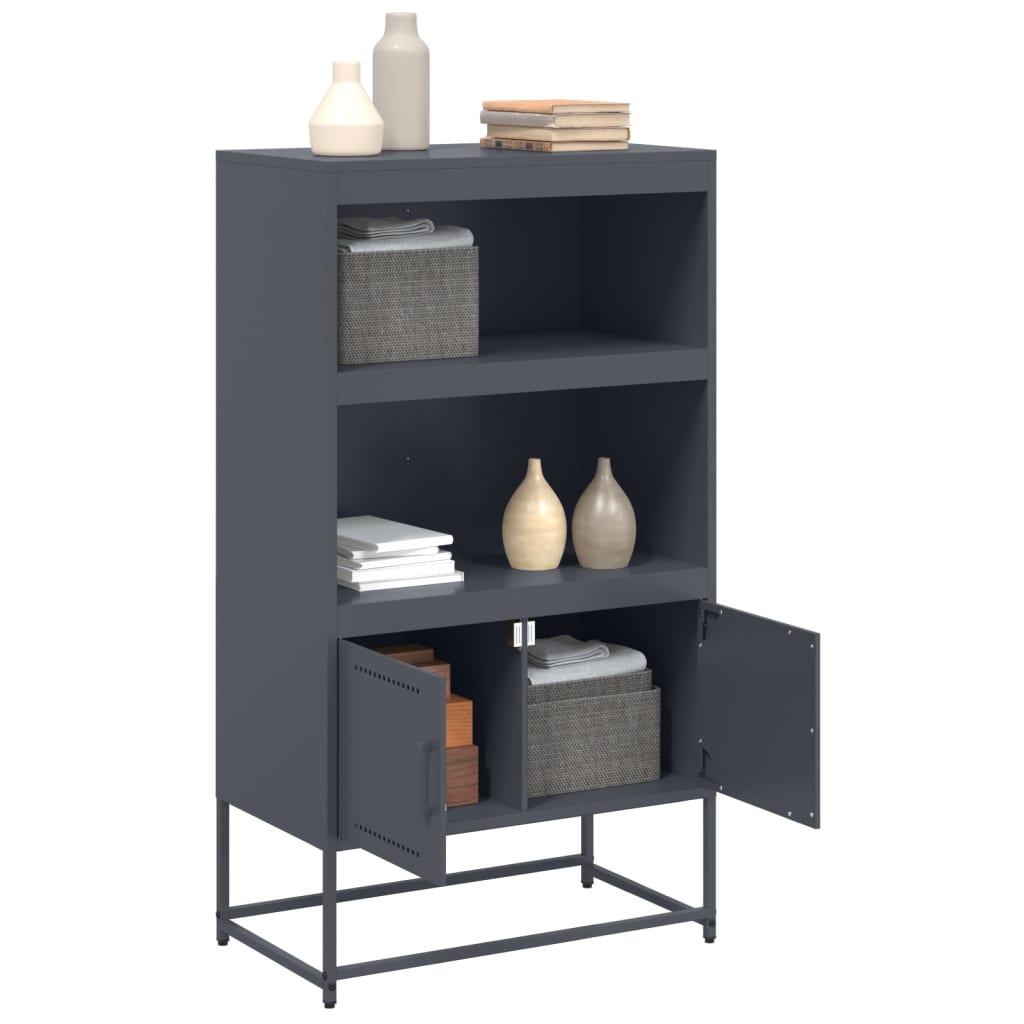 vidaXL Szafka, antracytowa, 68,5x38,5x123,5 cm, stal